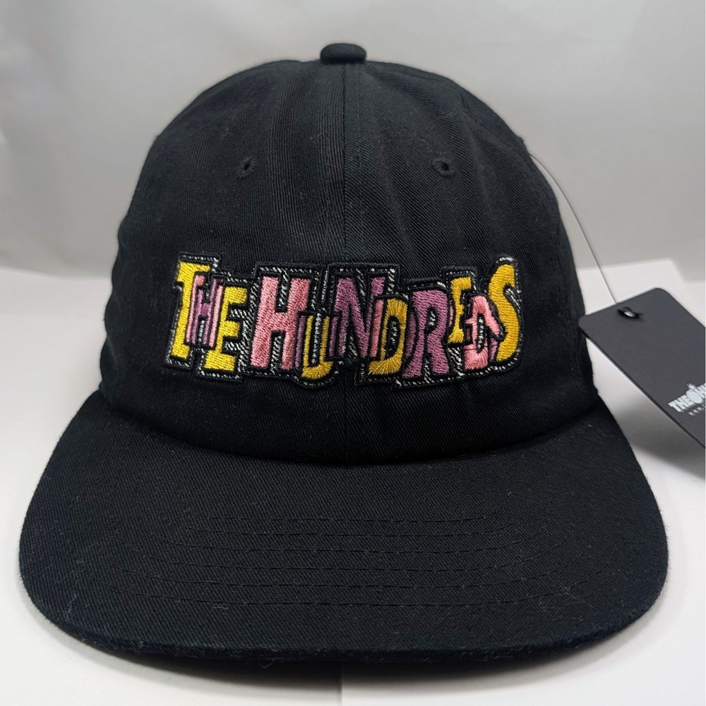 The‎ Hundreds Shock Logo Strapback Black Dad Hat Cap New NWT